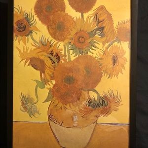 Framed Print, Vase With Fifteen Sunflowers, by Vincent Van Gogh